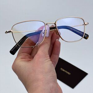 Tom Ford Men BRAND NEW Eyeglasses Rose Gold Square FT5748 028